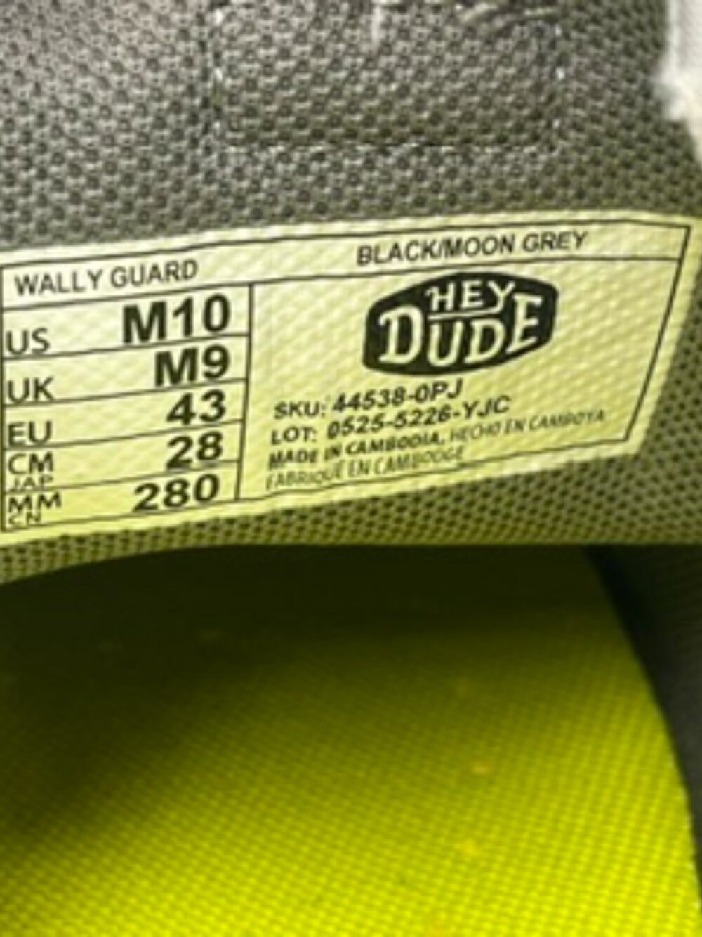 NEW Hey Dude Men’s 10 Wally Guard Water Repellent Casual Shoes Loafers Slip on - Picture 8 of 13